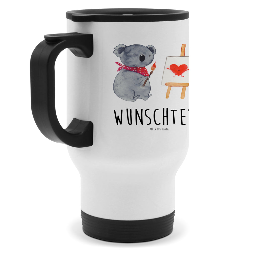 Personalisierter Thermobecher Koala Künstler Personalisierter Thermobecher, Personalisierter To Go Becher, Personalisierte Thermotasse, Personalisierter Kaffeebecher, Personalisierter Isolierbecher, Thermobecher personalisieren, Thermobecher mit Namen, Thermobecher selbst gestalten, Wunschname, Spülmaschinenfest, Bedrucken, Isolierbecher mit Namen, Isolierbecher selbst gestalten, Thermotasse personalisieren, Thermotasse mit Namen, Koala, Koalabär, Liebe, Liebensbeweis, Liebesgeschenk, Gefühle, Künstler, zeichnen