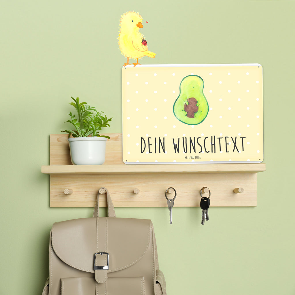 Personalisiertes Blechschild Avocado Kern Blechschild, Metallschild, Geschenk Schild, Schild, Magnet-Metall-Schild, Deko Schild, Wandschild, Wand-Dekoration, Türschild, Avocado, Veggie, Vegan, Gesund, Avokado, Avocadokern, Kern, Pflanze, Spruch Leben