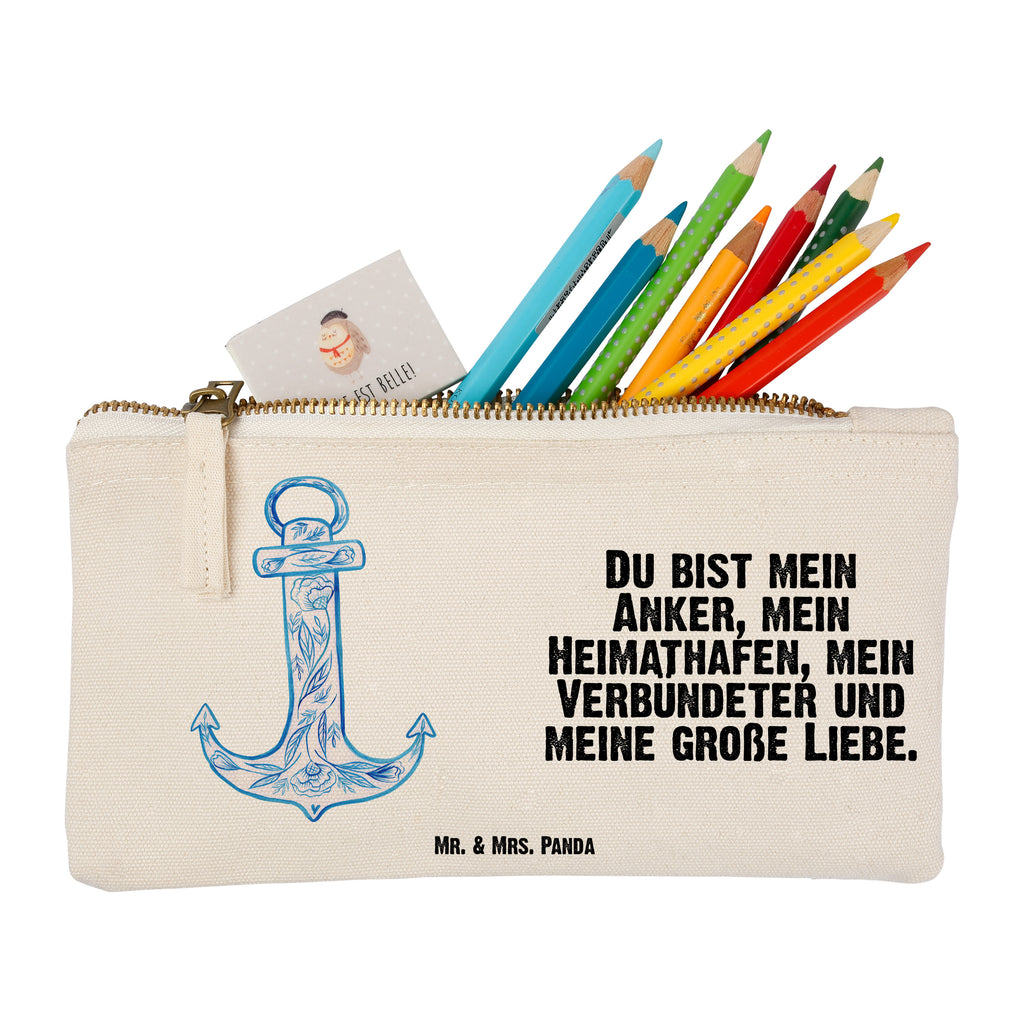 Schminktasche Anker Blau Schminktasche, Kosmetiktasche, Kosmetikbeutel, Stiftemäppchen, Etui, Federmappe, Makeup, XXL, Schminketui, Kosmetiketui, Schlamperetui, Tiermotive, Gute Laune, lustige Sprüche, Tiere