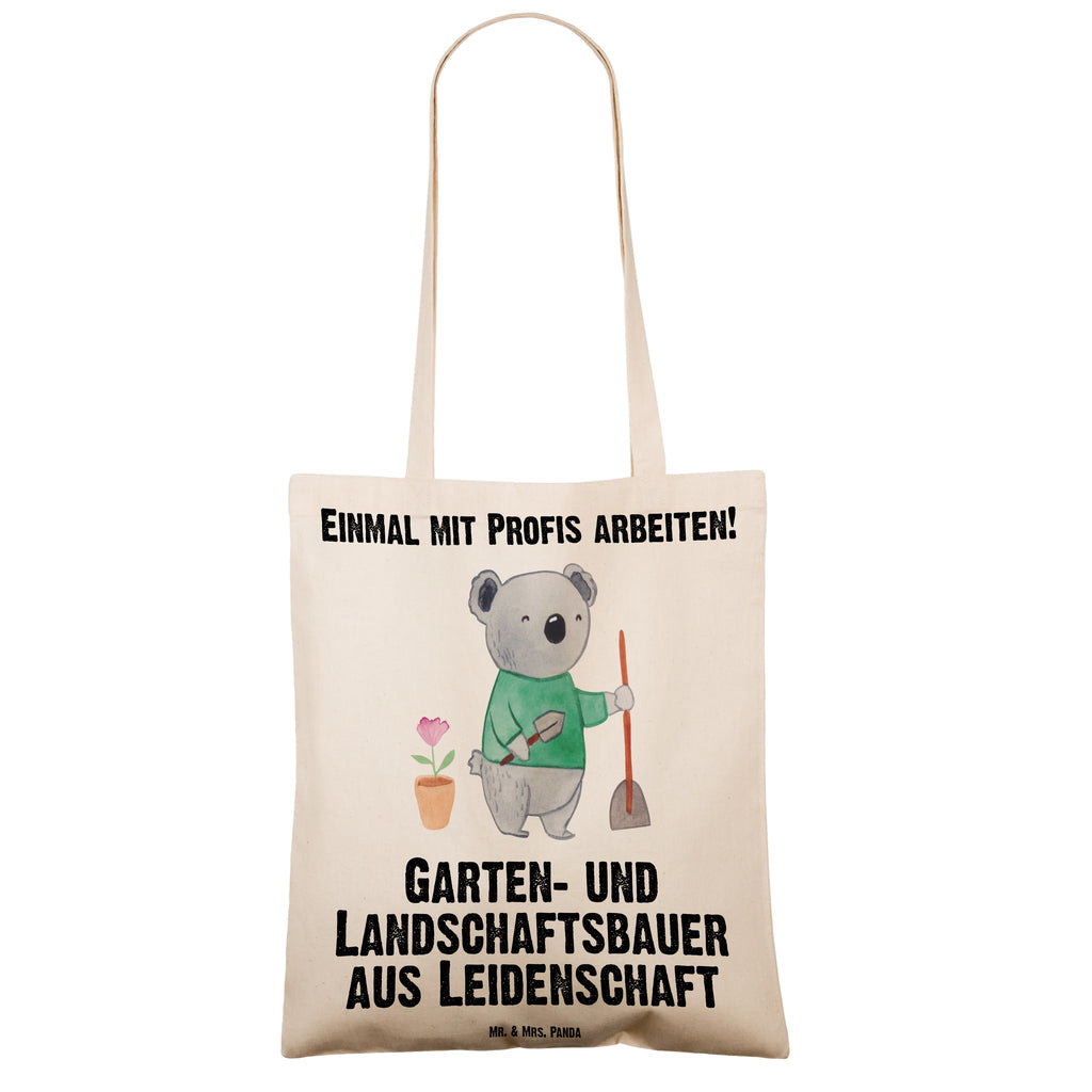 Tragetasche Garten- und Landschaftsbauer aus Leidenschaft Beuteltasche, Beutel, Einkaufstasche, Jutebeutel, Stoffbeutel, Tasche, Shopper, Umhängetasche, Strandtasche, Schultertasche, Stofftasche, Tragetasche, Badetasche, Jutetasche, Einkaufstüte, Laptoptasche, Beruf, Ausbildung, Jubiläum, Abschied, Rente, Kollege, Kollegin, Geschenk, Schenken, Arbeitskollege, Mitarbeiter, Firma, Danke, Dankeschön, Gärtner, Gartenplaner, Gärtnerei, Gartenbau, Hobbygärtner, Garten- und Landschaftsbauer