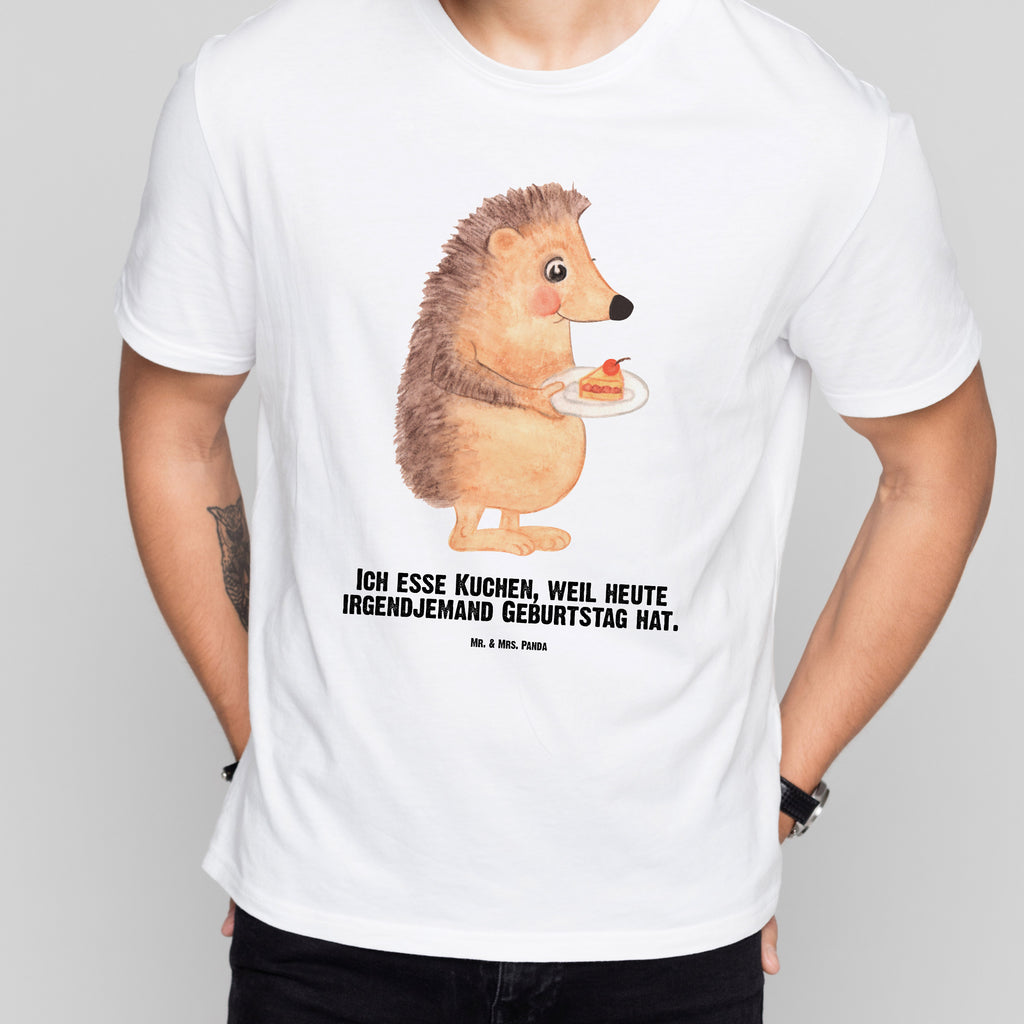 Personalisiertes T-Shirt Igel mit Kuchenstück T-Shirt Personalisiert, T-Shirt mit Namen, T-Shirt mit Aufruck, Männer, Frauen, Wunschtext, Bedrucken, Tiermotive, Gute Laune, lustige Sprüche, Tiere, Igel, Essen Spruch, Kuchen, Backen Geschenk, Kuchen backen, Einladung Party, Geburtstagskuchen, Torte