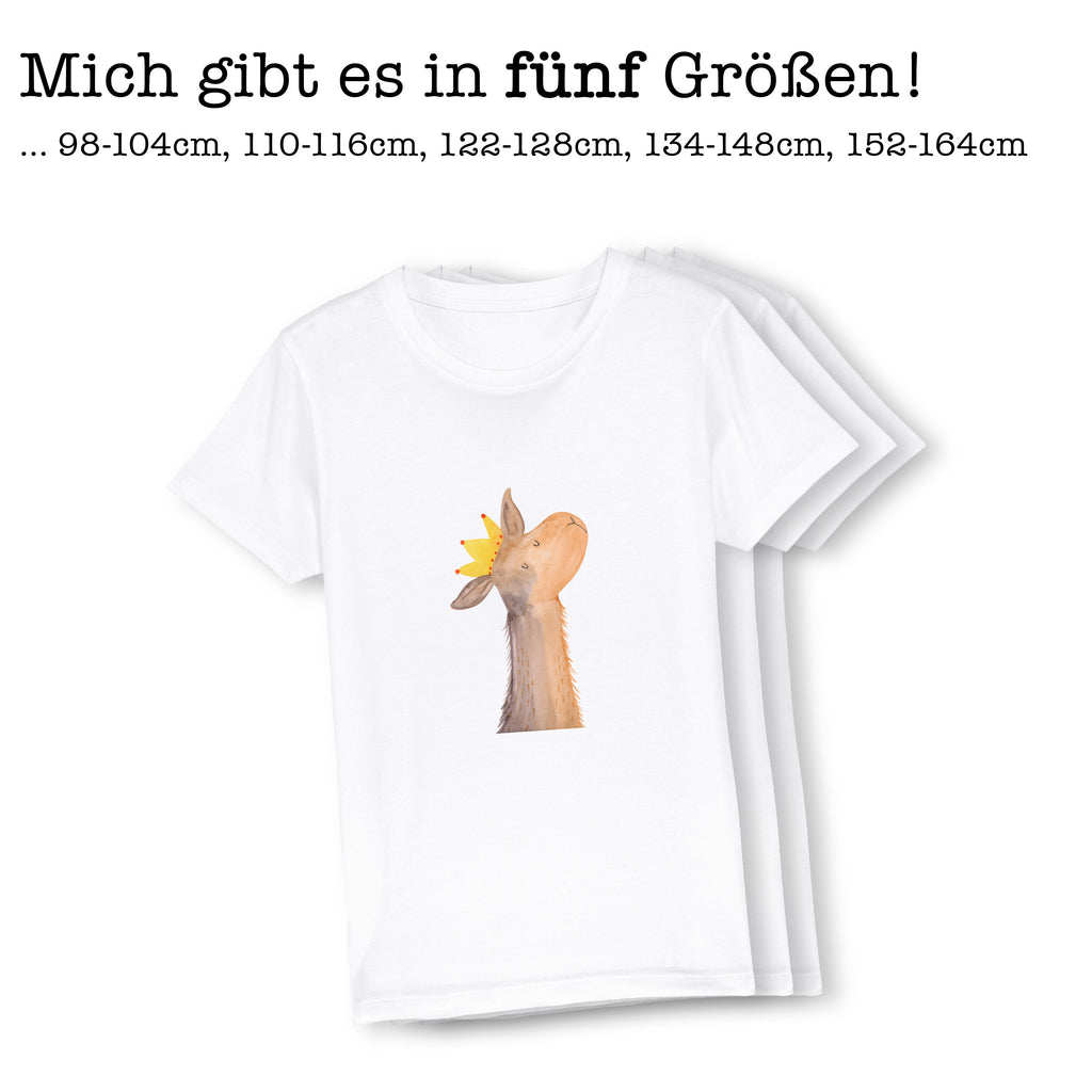 Organic Kinder T-Shirt Lamakopf König Kinder T-Shirt, Kinder T-Shirt Mädchen, Kinder T-Shirt Jungen, Lama, Alpaka, Lamas, König, Königin, Freundin, Mama, Papa, Büro Kollege, Kollegin, Chef, Vorgesetzter, Abi, Abitur