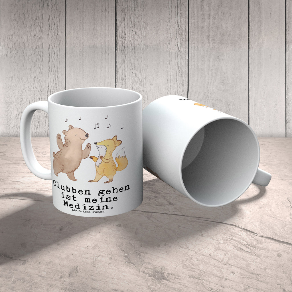 Tasse Bär & Fuchs Disco Tasse, Kaffeetasse, Teetasse, Becher, Kaffeebecher, Teebecher, Keramiktasse, Porzellantasse, Büro Tasse, Geschenk Tasse, Tasse Sprüche, Tasse Motive, Kaffeetassen, Tasse bedrucken, Designer Tasse, Cappuccino Tassen, Schöne Teetassen, Geschenk, Sport, Sportart, Hobby, Schenken, Danke, Dankeschön, Auszeichnung, Gewinn, Sportler, Disco, Clubs, Tanzen, Feiern, Clubbing