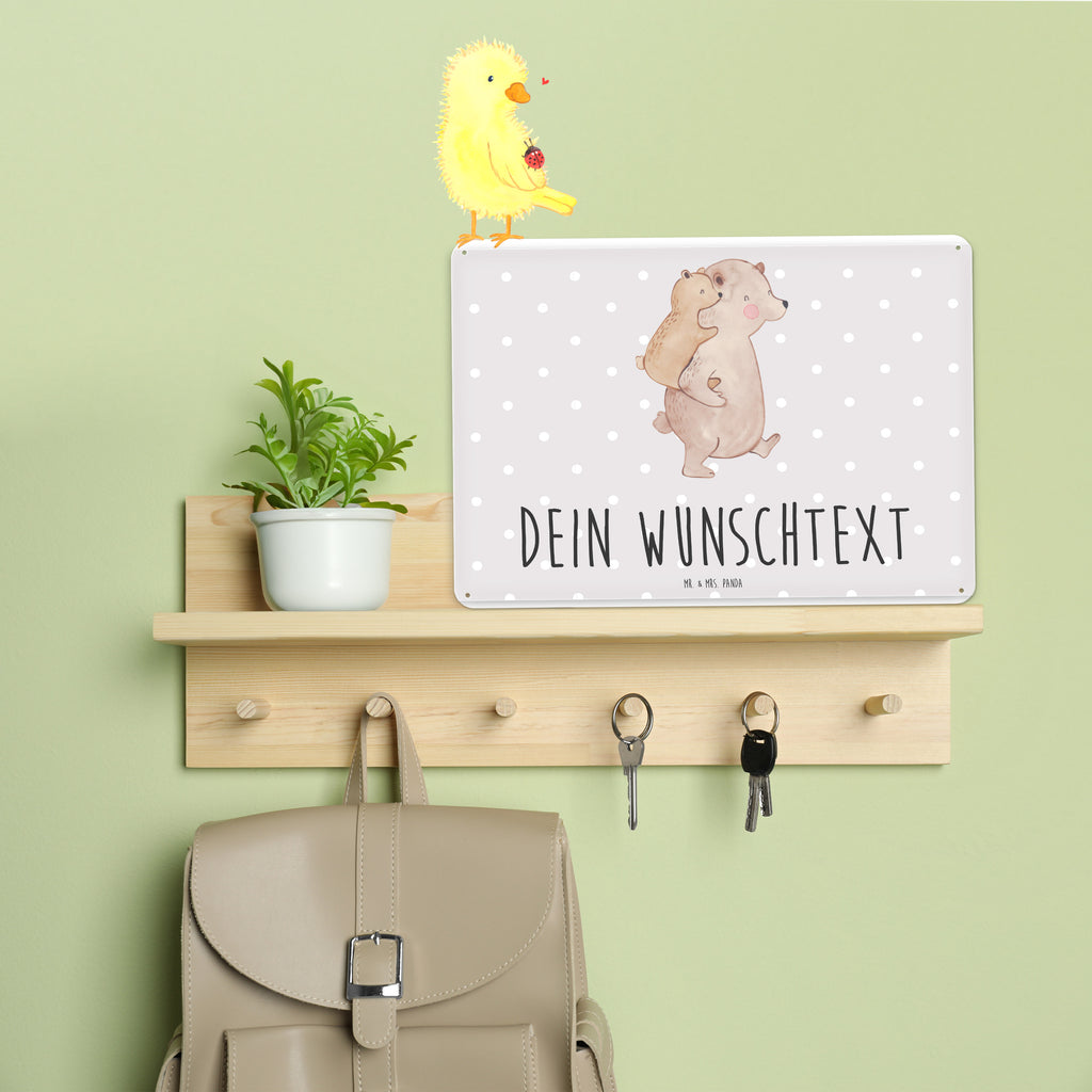 Personalisiertes Blechschild Papa Bär Blechschild, Metallschild, Geschenk Schild, Schild, Magnet-Metall-Schild, Deko Schild, Wandschild, Wand-Dekoration, Türschild, Familie, Vatertag, Muttertag, Bruder, Schwester, Mama, Papa, Oma, Opa, Geschenk, Vater, Papi, Vati, Onkel, Geburtstag