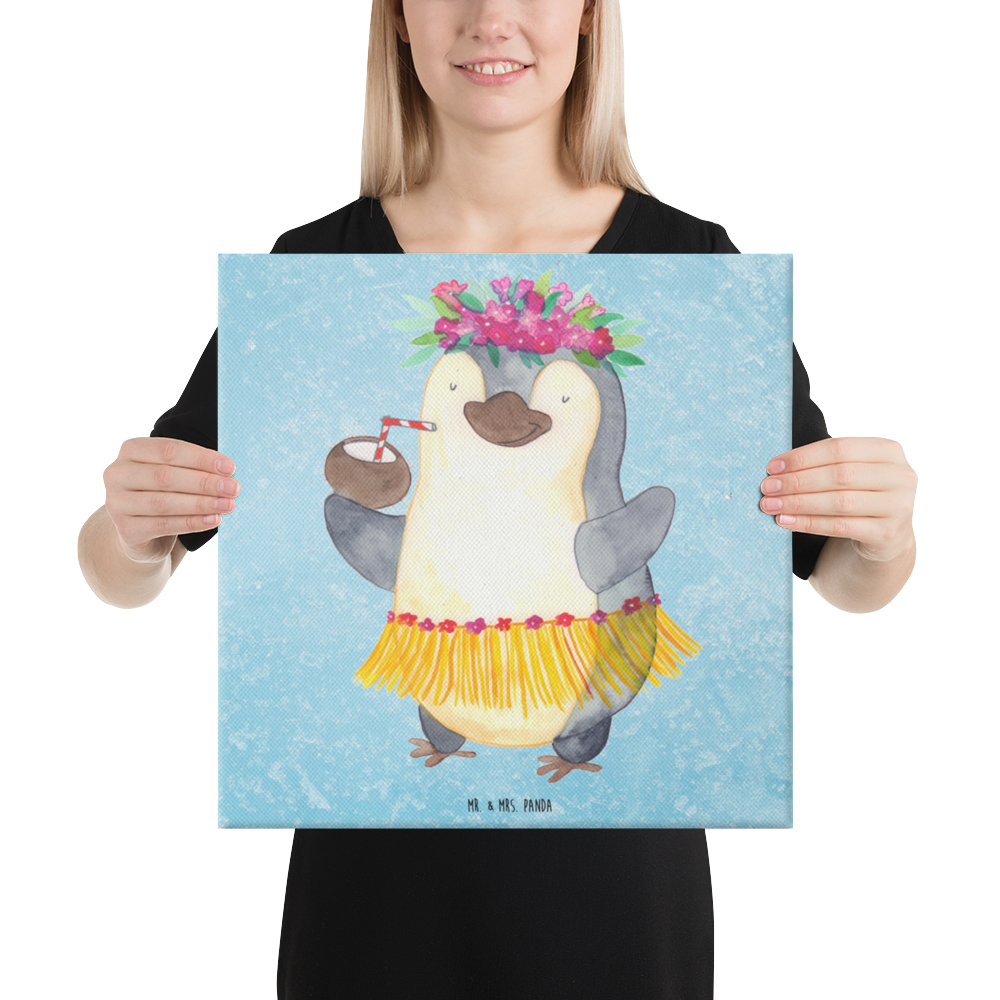 Leinwand Bild Pinguin Kokosnuss Leinwand, Bild, Kunstdruck, Wanddeko, Dekoration, Pinguin, Aloha, Hawaii, Urlaub, Kokosnuss, Pinguine