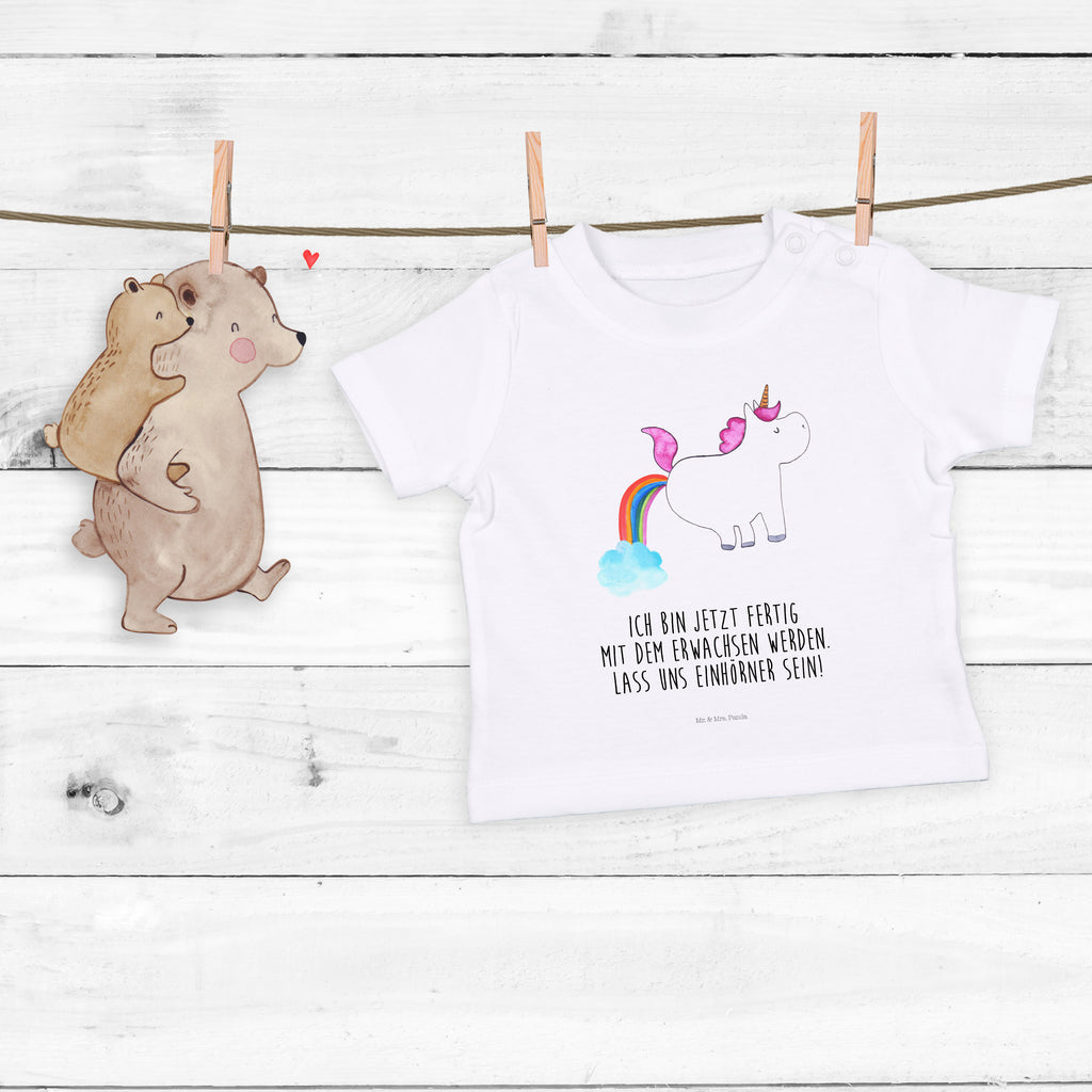 Organic Baby Shirt Einhorn Pupsen Baby T-Shirt, Jungen Baby T-Shirt, Mädchen Baby T-Shirt, Shirt, Einhorn, Einhörner, Einhorn Deko, Pegasus, Unicorn, Pups, Regenbogen, Glitzer, Einhornpower, Erwachsenwerden, Spaß, lustig, Freundin