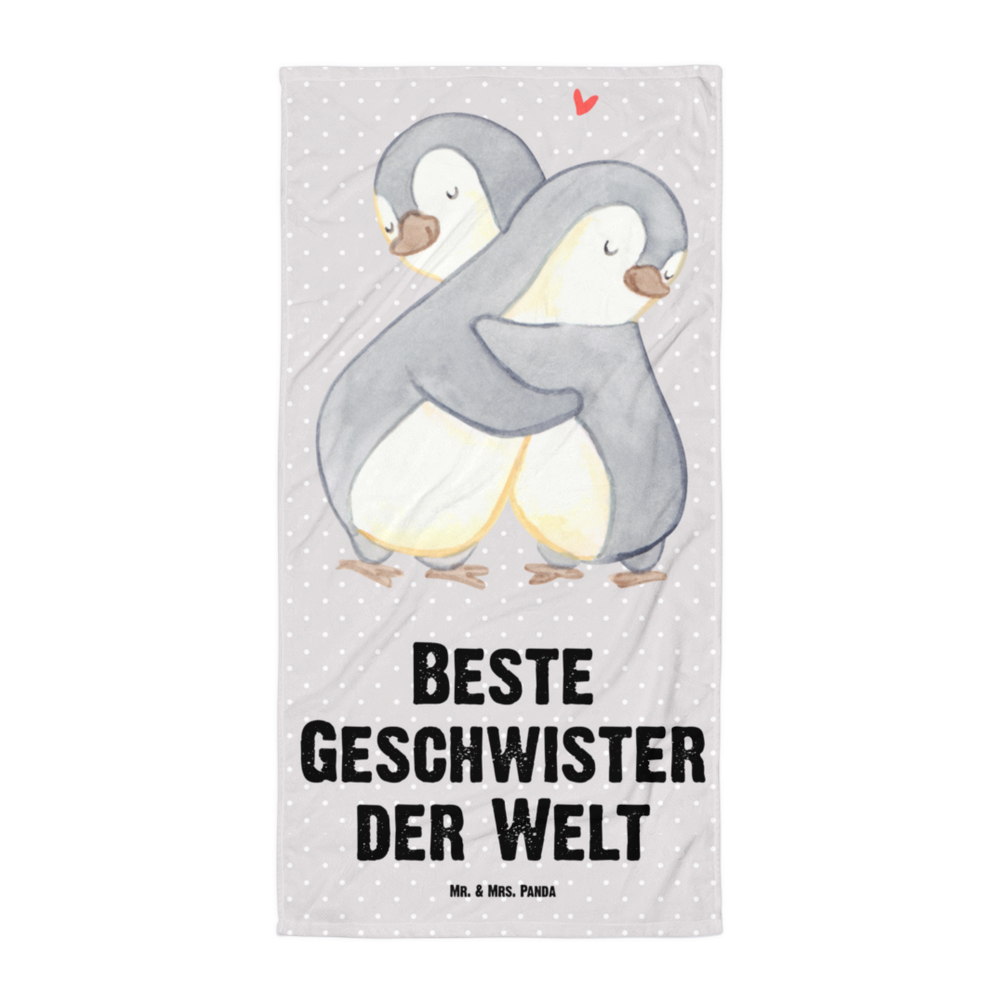 XL Badehandtuch Pinguin Beste Geschwister der Welt Handtuch, Badetuch, Duschtuch, Strandtuch, Saunatuch, für, Dankeschön, Geschenk, Schenken, Geburtstag, Geburtstagsgeschenk, Geschenkidee, Danke, Bedanken, Mitbringsel, Freude machen, Geschenktipp, Geschwister, Geschwisterchen, Bruder, Schwester, Schwestern, Brüder, Familie, Nachwuchs