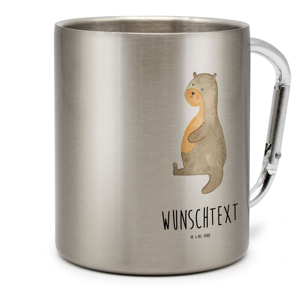 Personalisierter Edelstahlbecher Otter Bauch Personalisierte Edelstahltasse, Personalisierter Edelstahlbecher, Personalisierter Outdoor Becher, Personalisierte Outdoor Tasse, Otter, Fischotter, Seeotter, Otter Seeotter See Otter