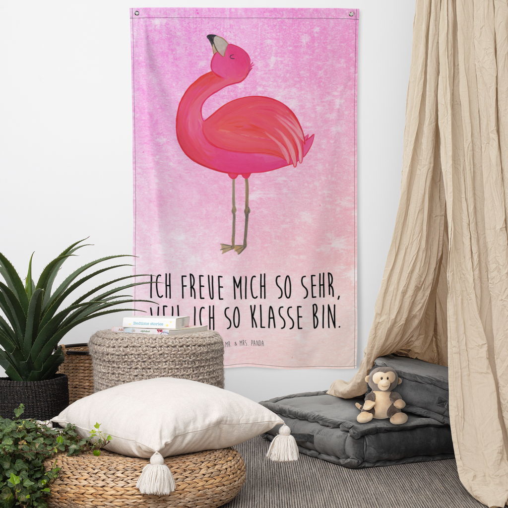 Wandteppich Flamingo stolz Wandbehang, Dekoration, Boho, Wandteppich, Wandtuch, Wanddeko, Tapisserie, Tapestry, Wandbild, Textil-Kunst, Schmuck-Wandbehang, Wand Deko, Kinderzimmer, Kinderzimmer Wand, Kinderzimmer Deko, Kinderzimmer Wanddeko, Flamingo, stolz, Freude, Selbstliebe, Selbstakzeptanz, Freundin, beste Freundin, Tochter, Mama, Schwester