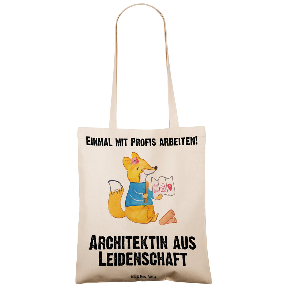 Tragetasche Architektin aus Leidenschaft Beuteltasche, Beutel, Einkaufstasche, Jutebeutel, Stoffbeutel, Tasche, Shopper, Umhängetasche, Strandtasche, Schultertasche, Stofftasche, Tragetasche, Badetasche, Jutetasche, Einkaufstüte, Laptoptasche, Beruf, Ausbildung, Jubiläum, Abschied, Rente, Kollege, Kollegin, Geschenk, Schenken, Arbeitskollege, Mitarbeiter, Firma, Danke, Dankeschön, Architektin, Innenarchitektin, Architekturbüro