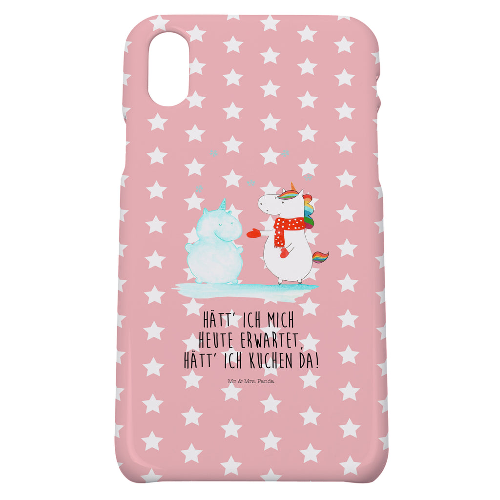 Handyhülle Einhorn Schneemann Handyhülle, Handycover, Cover, Handy, Hülle, Iphone 10, Iphone X, Einhorn, Einhörner, Einhorn Deko, Pegasus, Unicorn, Schneemann, Winter, Schnee, Kuchen, Weihnachten, kalt, Mütze, Handschuhe, X-Mas