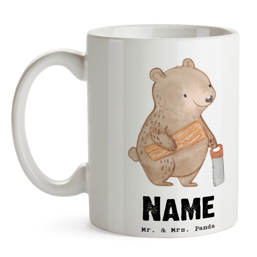 Personalisierte Tasse Tischler mit Herz Personalisierte Tasse, Namenstasse, Wunschname, Personalisiert, Tasse, Namen, Drucken, Tasse mit Namen, Beruf, Ausbildung, Jubiläum, Abschied, Rente, Kollege, Kollegin, Geschenk, Schenken, Arbeitskollege, Mitarbeiter, Firma, Danke, Dankeschön