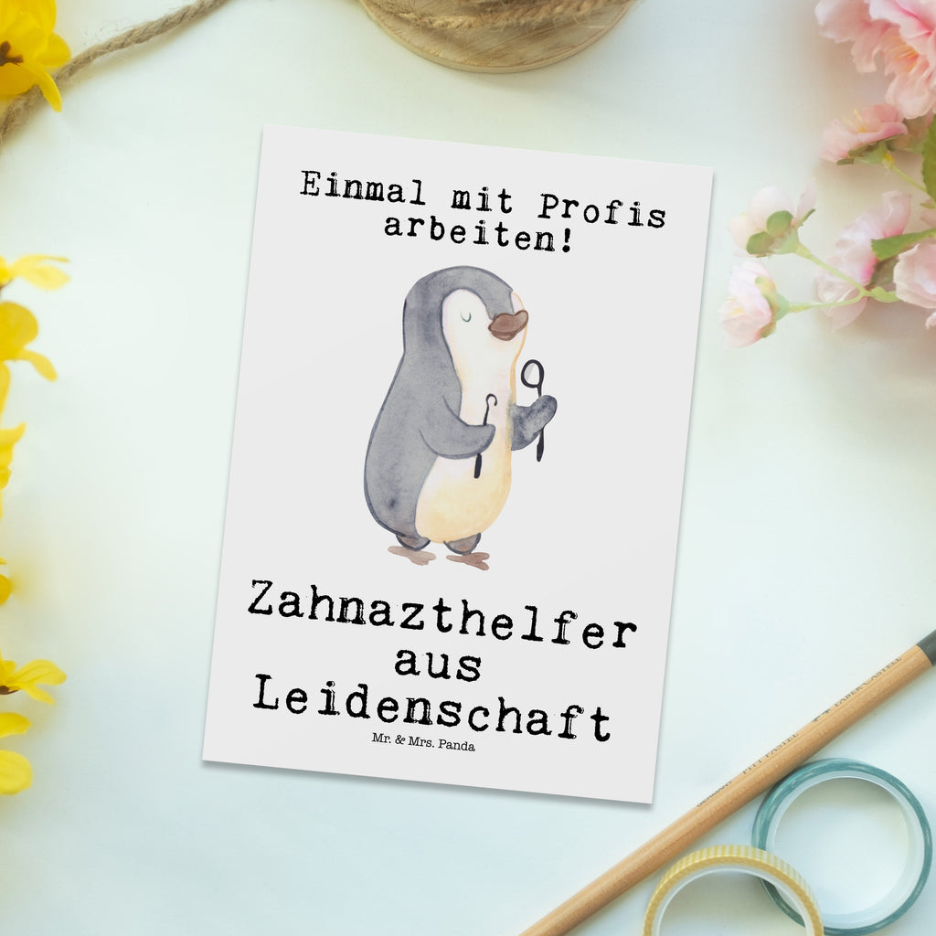 Postkarte Zahnarzthelfer aus Leidenschaft Postkarte, Karte, Geschenkkarte, Grußkarte, Einladung, Ansichtskarte, Geburtstagskarte, Einladungskarte, Dankeskarte, Ansichtskarten, Einladung Geburtstag, Einladungskarten Geburtstag, Beruf, Ausbildung, Jubiläum, Abschied, Rente, Kollege, Kollegin, Geschenk, Schenken, Arbeitskollege, Mitarbeiter, Firma, Danke, Dankeschön