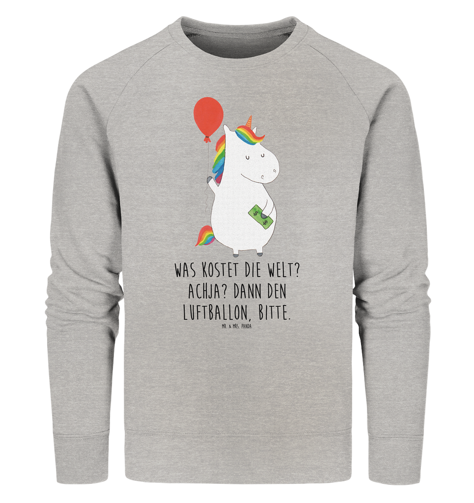 Organic Pullover Einhorn Luftballon Pullover, Pullover Männer, Pullover Frauen, Sweatshirt, Sweatshirt Männer, Sweatshirt Frauen, Unisex, Einhorn, Einhörner, Einhorn Deko, Pegasus, Unicorn, Luftballon, Geld, Lebenslust, Freude, Geschenk, Freundin