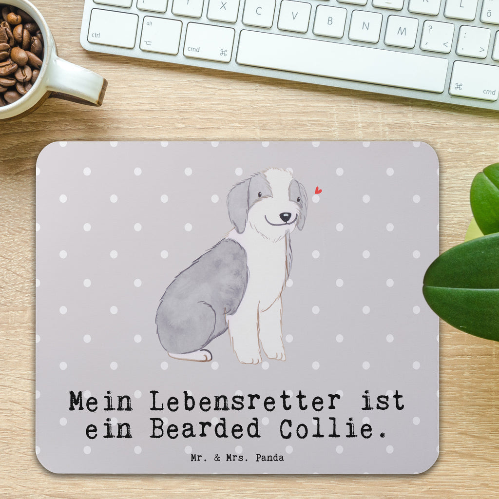 Mauspad Bearded Collie Lebensretter Mousepad, Computer zubehör, Büroausstattung, PC Zubehör, Arbeitszimmer, Mauspad, Einzigartiges Mauspad, Designer Mauspad, Mausunterlage, Mauspad Büro, Hund, Hunderasse, Rassehund, Hundebesitzer, Geschenk, Tierfreund, Schenken, Welpe, Bearded Collie, britischer Hütehund