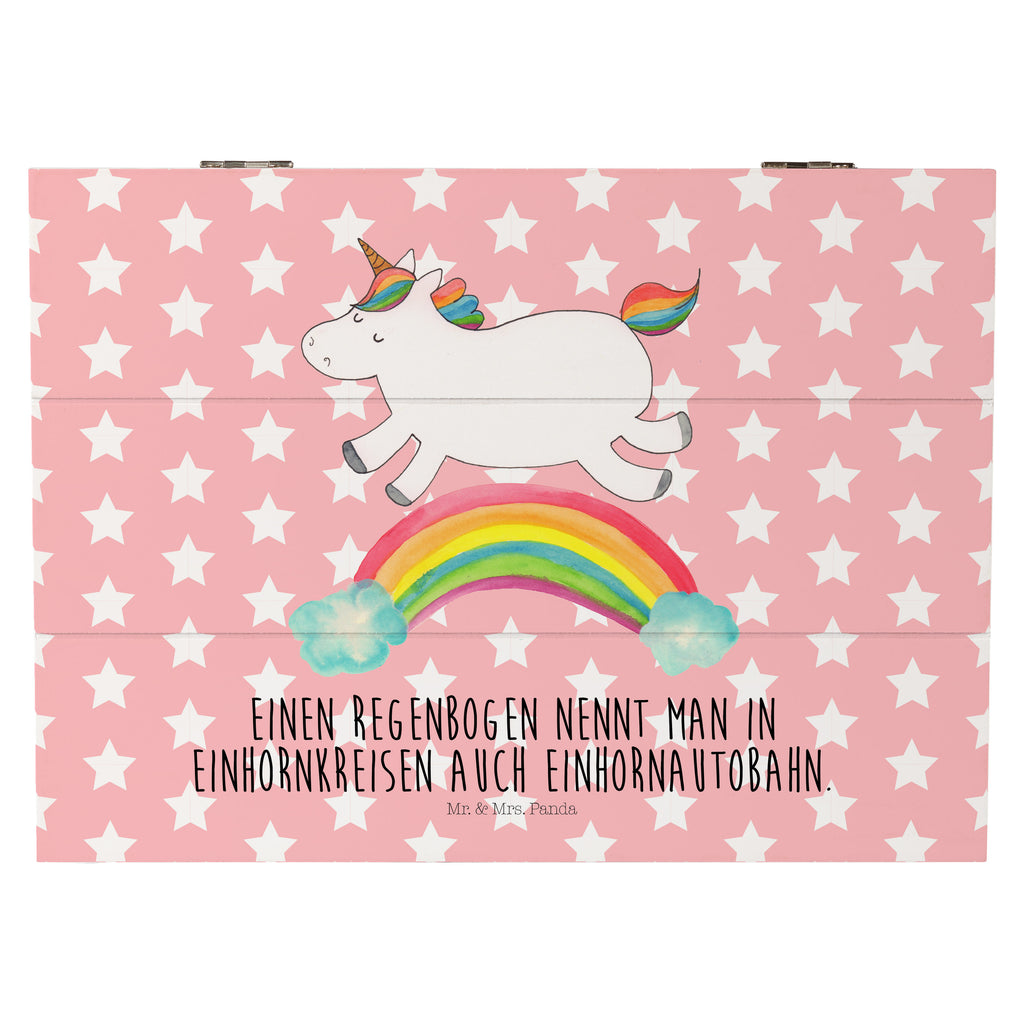 Holzkiste Einhorn Regenbogen Holzkiste, Kiste, Schatzkiste, Truhe, Schatulle, XXL, Erinnerungsbox, Erinnerungskiste, Dekokiste, Aufbewahrungsbox, Geschenkbox, Geschenkdose, Einhorn, Einhörner, Einhorn Deko, Pegasus, Unicorn, Regenbogen, Glitzer, Einhornpower, Erwachsenwerden, Einhornautobahn