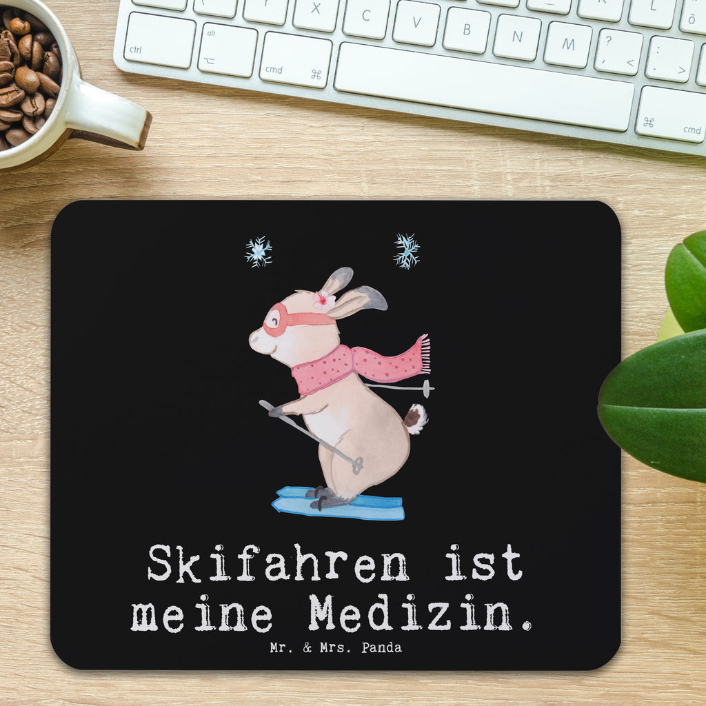 Mauspad Bär Skifahren Medizin Mousepad, Computer zubehör, Büroausstattung, PC Zubehör, Arbeitszimmer, Mauspad, Einzigartiges Mauspad, Designer Mauspad, Mausunterlage, Mauspad Büro, Geschenk, Sport, Sportart, Hobby, Schenken, Danke, Dankeschön, Auszeichnung, Gewinn, Sportler, Ski fahren, Skifahren, Skisport, Skiwettbewerb, Skirennen