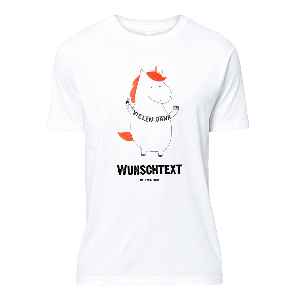 Personalisiertes T-Shirt Einhorn Vielen Dank T-Shirt Personalisiert, T-Shirt mit Namen, T-Shirt mit Aufruck, Männer, Frauen, Wunschtext, Bedrucken, Einhorn, Einhörner, Einhorn Deko, Pegasus, Unicorn, Danke, vielen Dank, Dankeschön, Danksagung