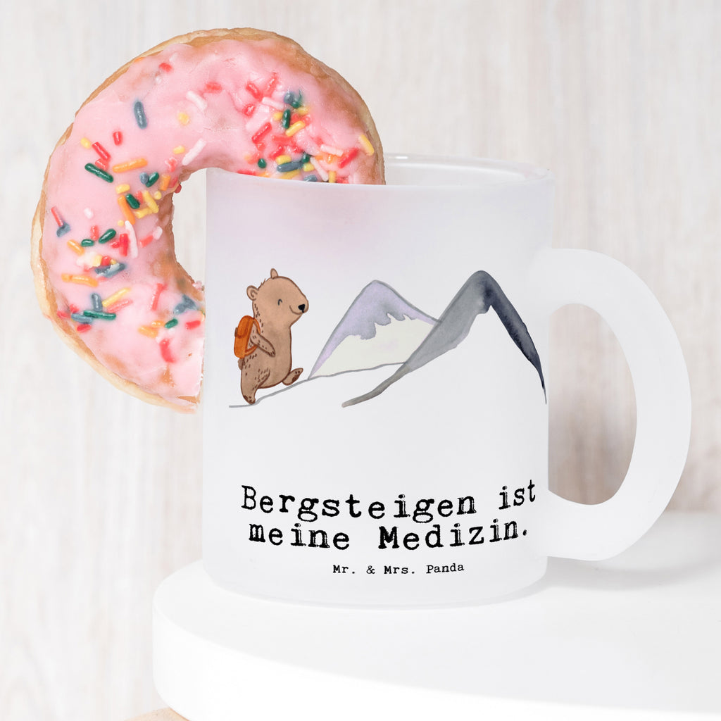 Teetasse Bär Bergsteigen Medizin Teetasse, Teeglas, Teebecher, Tasse mit Henkel, Tasse, Glas Teetasse, Teetasse aus Glas, Geschenk, Sport, Sportart, Hobby, Schenken, Danke, Dankeschön, Auszeichnung, Gewinn, Sportler, Bergsteigen, wandern, Bergsport, Trekking, Alpinismus, Alpinwandern