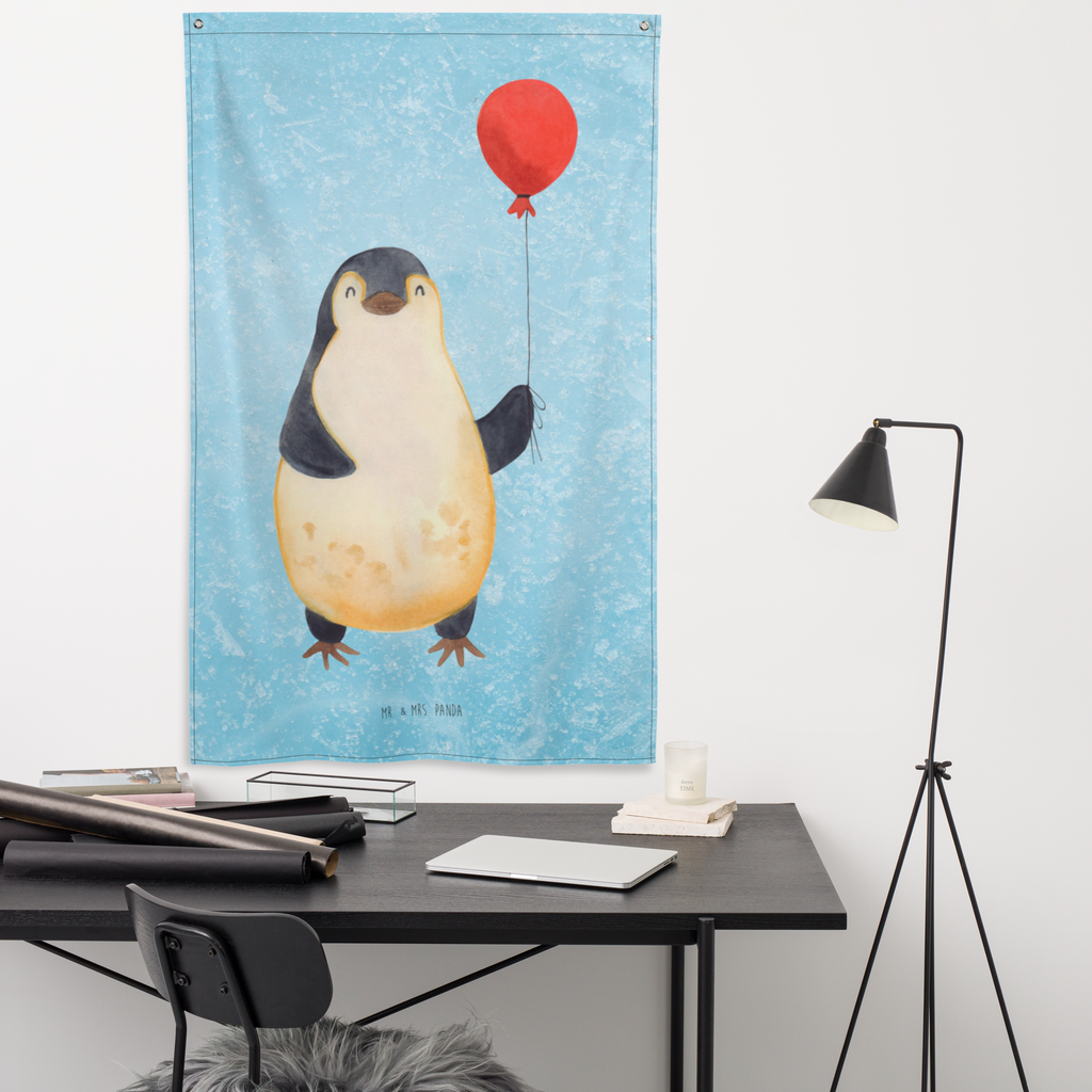 Wandteppich Pinguin Luftballon Wandbehang, Dekoration, Boho, Wandteppich, Wandtuch, Wanddeko, Tapisserie, Tapestry, Wandbild, Textil-Kunst, Schmuck-Wandbehang, Wand Deko, Kinderzimmer, Kinderzimmer Wand, Kinderzimmer Deko, Kinderzimmer Wanddeko, Pinguin, Pinguine, Luftballon, Tagträume, Lebenslust, Geschenk Freundin, Geschenkidee, beste Freundin, Motivation, Neustart, neues Leben, Liebe, Glück