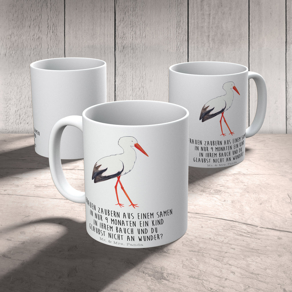 Tasse Storch Tasse, Kaffeetasse, Teetasse, Becher, Kaffeebecher, Teebecher, Keramiktasse, Porzellantasse, Büro Tasse, Geschenk Tasse, Tasse Sprüche, Tasse Motive, Kaffeetassen, Tasse bedrucken, Designer Tasse, Cappuccino Tassen, Schöne Teetassen, Tiermotive, Gute Laune, lustige Sprüche, Tiere, Storch, Störche, Schwangerschaft, Geburt, Mutter, Mütter, Mutter werden, Schwanger, Babybauch, Baby