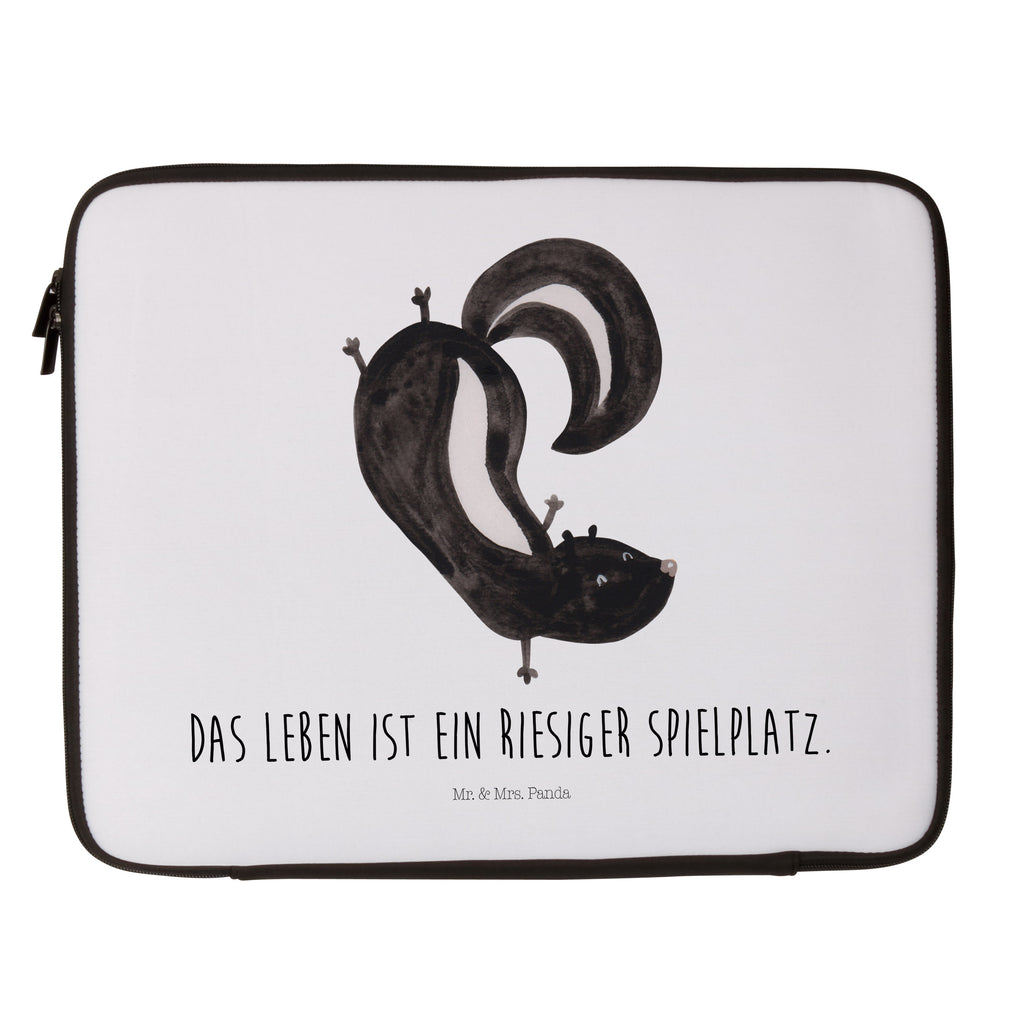 Notebook Tasche Stinktier Handstand Notebook Tasche, Laptop, Computertasche, Tasche, Notebook-Tasche, Notebook-Reisehülle, Notebook Schutz, Stinktier, Skunk, Wildtier, Raubtier, Stinker, Stinki, Spielplatz, verpielt, Kind