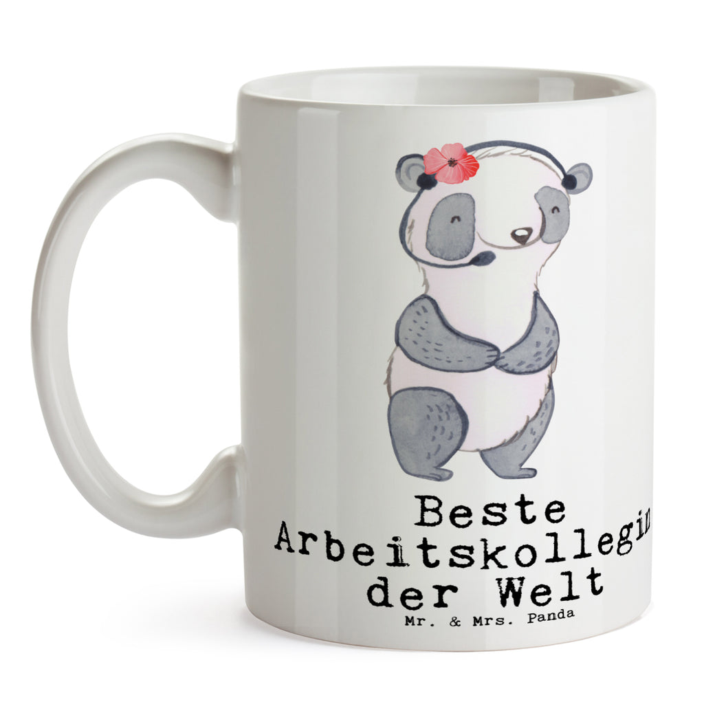 Tasse Panda Beste Arbeitskollegin der Welt Tasse, Kaffeetasse, Teetasse, Becher, Kaffeebecher, Teebecher, Keramiktasse, Porzellantasse, Büro Tasse, Geschenk Tasse, Tasse Sprüche, Tasse Motive, für, Dankeschön, Geschenk, Schenken, Geburtstag, Geburtstagsgeschenk, Geschenkidee, Danke, Bedanken, Mitbringsel, Freude machen, Geschenktipp, Arbeitskollegin, Kollegin, Freundin, Büro, Abschiedsgeschenk, Ruhestand, Arbeit, Mitarbeiterin, Berufsgenossin, Beruf