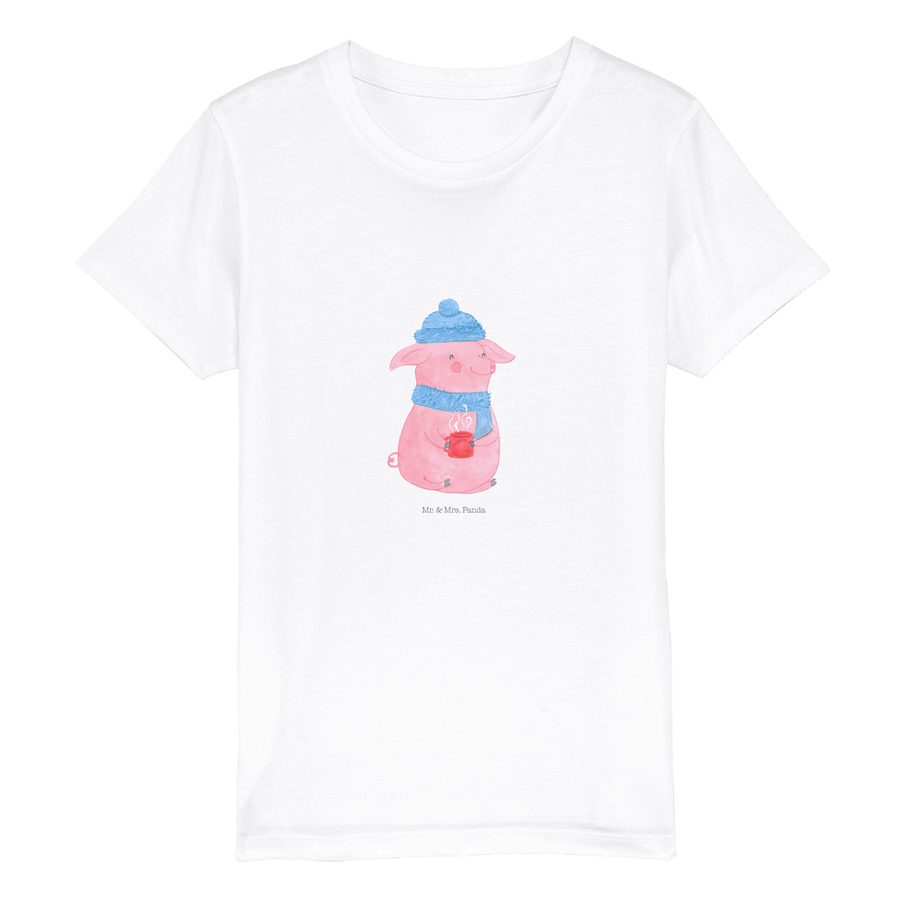 Organic Kinder T-Shirt Schweinchen Glühwein Kinder T-Shirt, Kinder T-Shirt Mädchen, Kinder T-Shirt Jungen, Winter, Weihnachten, Weihnachtsdeko, Nikolaus, Advent, Heiligabend, Wintermotiv, Glühwein, Betrunken, Weihnachtsmarkt, Spruch