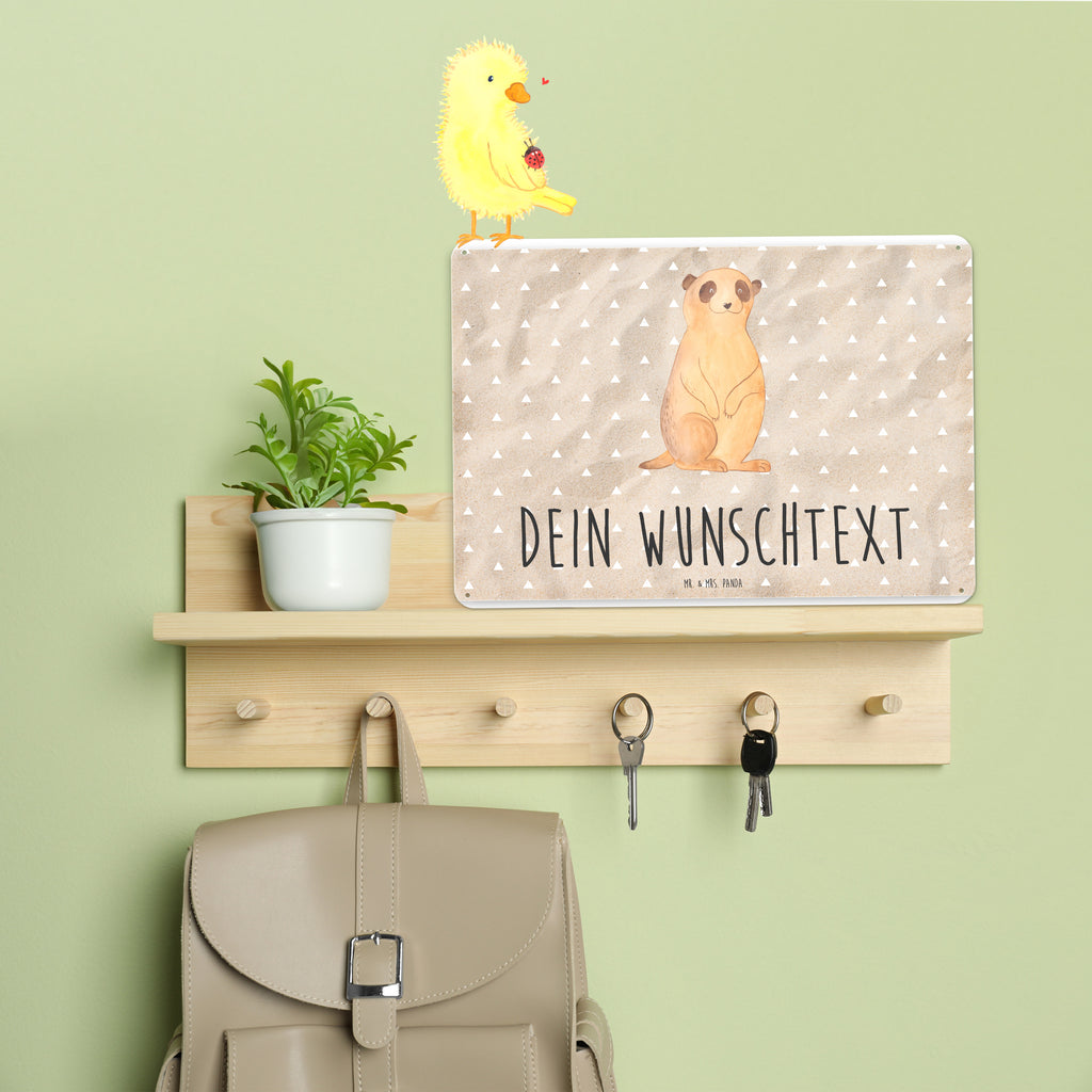 Personalisiertes Blechschild Erdmännchen Blechschild, Metallschild, Geschenk Schild, Schild, Magnet-Metall-Schild, Deko Schild, Wandschild, Wand-Dekoration, Türschild, Afrika, Wildtiere, Erdmännchen, Reisen, Spruch, Weltreise, Afrikareise, Roadtrip, Traveling