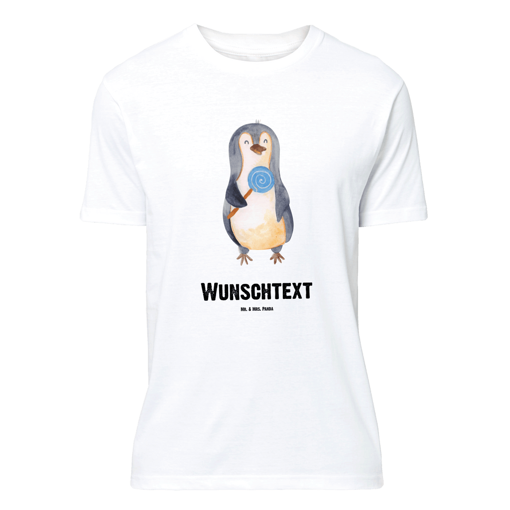 Personalisiertes T-Shirt Pinguin Lolli T-Shirt Personalisiert, T-Shirt mit Namen, T-Shirt mit Aufruck, Männer, Frauen, Wunschtext, Bedrucken, Pinguin, Pinguine, Lolli, Süßigkeiten, Blödsinn, Spruch, Rebell, Gauner, Ganove, Rabauke