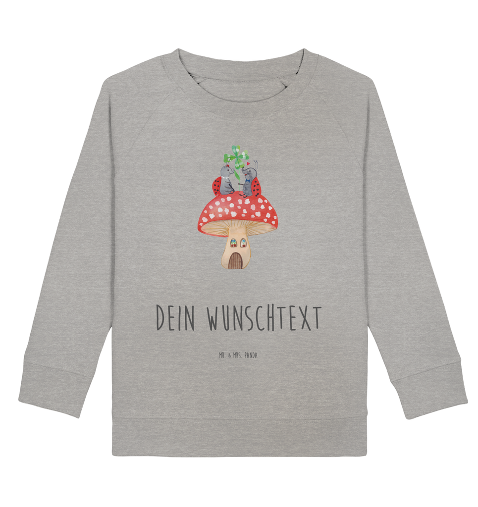 Personalisierter Kinder Pullover Marienkäfer Paar Fliegenpilz Personalisierter Kinder Pullover, Personalisiertes Kinder Sweatshirt, Jungen, Mädchen, Tiermotive, Gute Laune, lustige Sprüche, Tiere, Haus, Wohnung, zuhause, Fliegenpilz, Marienkäfer, Fleigenpilzhaus