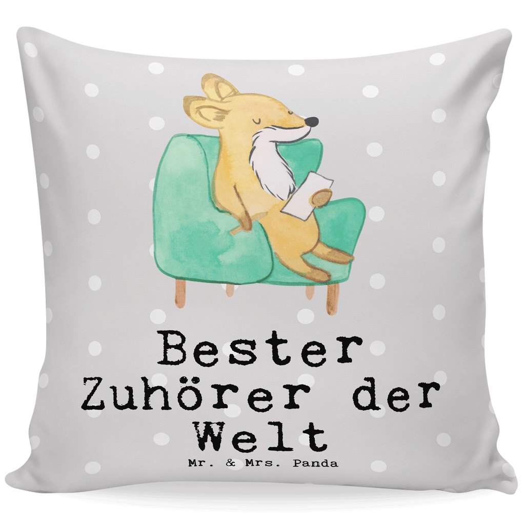 40x40 Kissen Fuchs Bester Zuhörer der Welt Kissenhülle, Kopfkissen, Sofakissen, Dekokissen, Motivkissen, sofakissen, sitzkissen, Kissen, Kissenbezüge, Kissenbezug 40x40, Kissen 40x40, Kissenhülle 40x40, Zierkissen, Couchkissen, Dekokissen Sofa, Sofakissen 40x40, Dekokissen 40x40, Kopfkissen 40x40, Kissen 40x40 Waschbar, für, Dankeschön, Geschenk, Schenken, Geburtstag, Geburtstagsgeschenk, Geschenkidee, Danke, Bedanken, Mitbringsel, Freude machen, Geschenktipp, Zuhörer, Freund, Freundin, offenes Ohr, Hilfsbereit, Hilfe