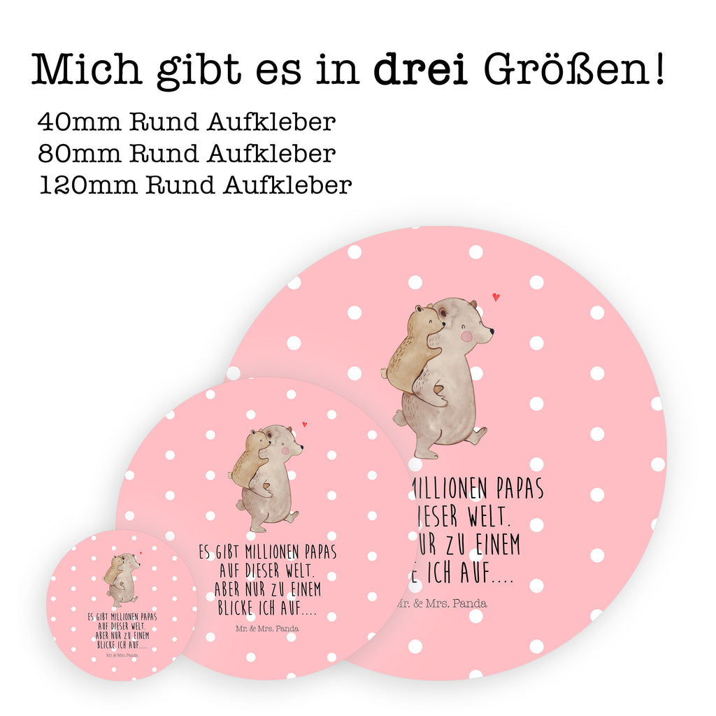 Rund Aufkleber Papa Bär Sticker, Aufkleber, Etikett, Familie, Vatertag, Muttertag, Bruder, Schwester, Mama, Papa, Oma, Opa, Geschenk, Vater, Papi, Vati, Onkel, Geburtstag