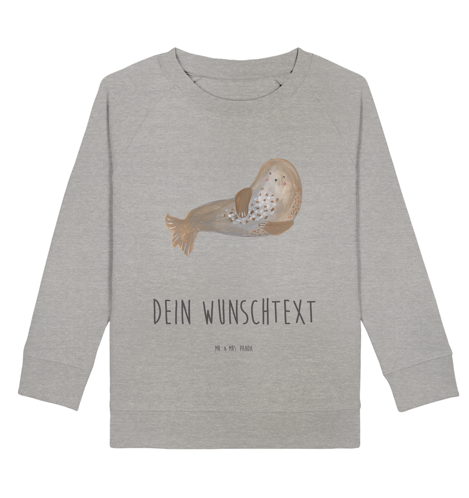 Personalisierter Kinder Pullover Robbe Lachen Personalisierter Kinder Pullover, Personalisiertes Kinder Sweatshirt, Jungen, Mädchen, Tiermotive, Gute Laune, lustige Sprüche, Tiere, Robbe, Robben, Seehund, Strand, Meerestier, Ostsee, Nordsee