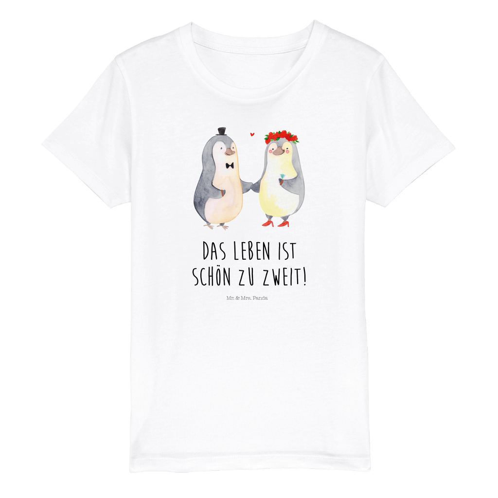 Organic Kinder T-Shirt Pinguin Heirat Kinder T-Shirt, Kinder T-Shirt Mädchen, Kinder T-Shirt Jungen, Liebe, Partner, Freund, Freundin, Ehemann, Ehefrau, Heiraten, Verlobung, Heiratsantrag, Liebesgeschenk, Jahrestag, Hocheitstag