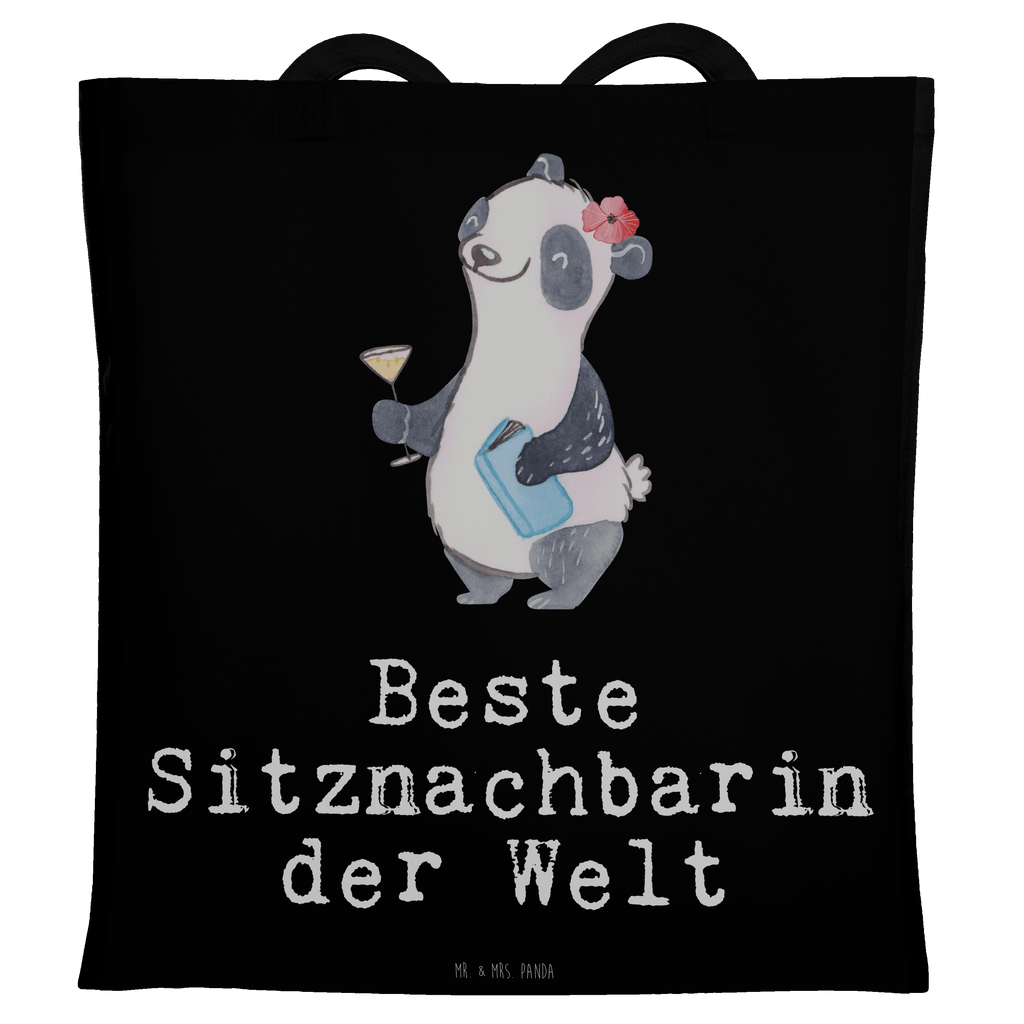 Tragetasche Panda Beste Sitznachbarin der Welt Beuteltasche, Beutel, Einkaufstasche, Jutebeutel, Stoffbeutel, Tasche, Shopper, Umhängetasche, Strandtasche, Schultertasche, Stofftasche, Tragetasche, Badetasche, Jutetasche, Einkaufstüte, Laptoptasche, für, Dankeschön, Geschenk, Schenken, Geburtstag, Geburtstagsgeschenk, Geschenkidee, Danke, Bedanken, Mitbringsel, Freude machen, Geschenktipp, Sitznachbarin, Stuhlnachbar, Mitschülerin, Nachbarin, Uni, Universität, Seminar, Kommilitone, Tischnachbar, Schule, Mitstudentin, Hochschule, Beste Sitznachbarin der Welt, Weltbeste Sitznachbarin