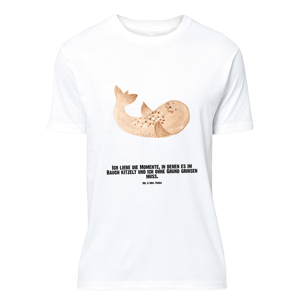 Personalisiertes T-Shirt Robbe liegend T-Shirt Personalisiert, T-Shirt mit Namen, T-Shirt mit Aufruck, Männer, Frauen, Wunschtext, Bedrucken, Tiermotive, Gute Laune, lustige Sprüche, Tiere, Robbe, Robben, Seehund, Strand, Meerestier, Ostsee, Nordsee, Lachen, Freude