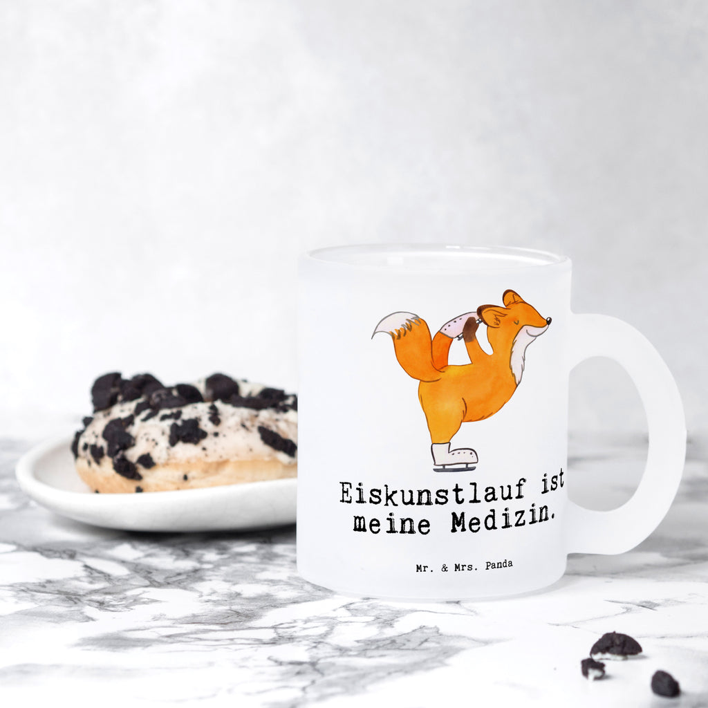 Teetasse Fuchs Eiskunstläufer Medizin Teetasse, Teeglas, Teebecher, Tasse mit Henkel, Tasse, Glas Teetasse, Teetasse aus Glas, Geschenk, Sport, Sportart, Hobby, Schenken, Danke, Dankeschön, Auszeichnung, Gewinn, Sportler, Eiskunstläufer, Eiskunstläuferin, Eiskunst