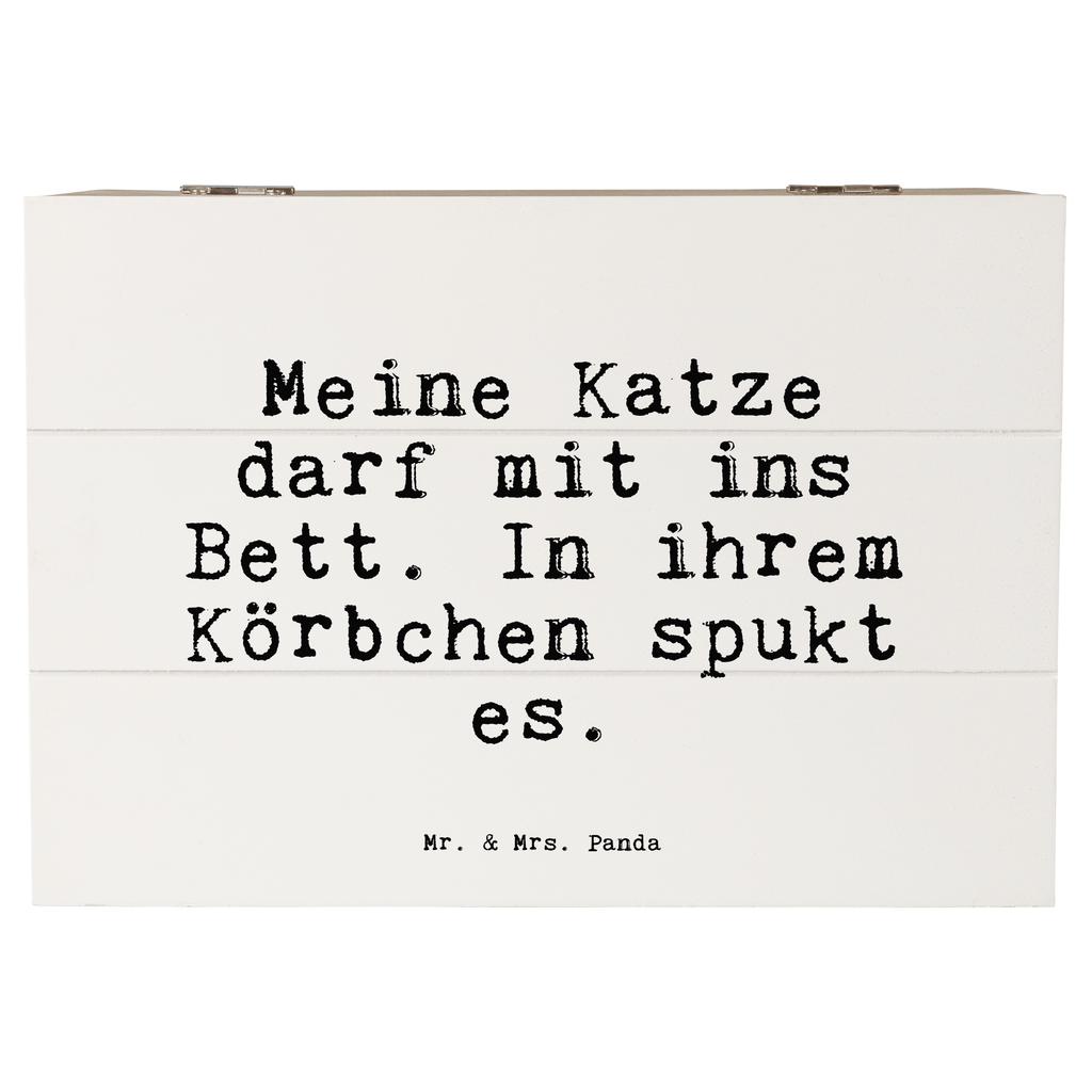 Holzkiste Sprüche und Zitate Meine Katze darf mit ins Bett. In ihrem Körbchen spukt es. Holzkiste, Kiste, Schatzkiste, Truhe, Schatulle, XXL, Erinnerungsbox, Erinnerungskiste, Dekokiste, Aufbewahrungsbox, Geschenkbox, Geschenkdose, Spruch, Sprüche, lustige Sprüche, Weisheiten, Zitate, Spruch Geschenke, Spruch Sprüche Weisheiten Zitate Lustig Weisheit Worte