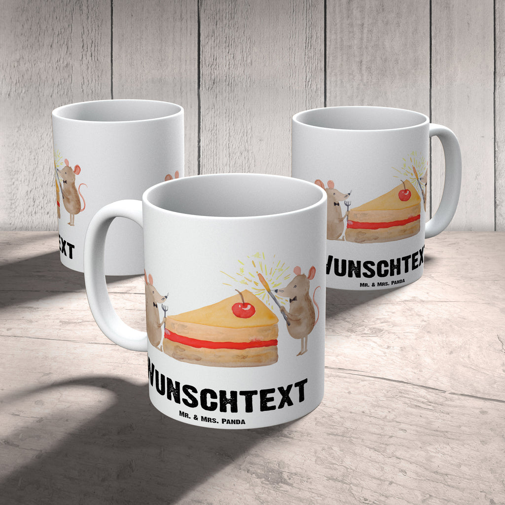 Personalisierte Tasse Mäuse Kuchen Personalisierte Tasse, Namenstasse, Wunschname, Personalisiert, Tasse, Namen, Drucken, Tasse mit Namen, Geburtstag, Geburtstagsgeschenk, Geschenk, Kuchen, Maus, Mäuse, Party, Leben, Glück