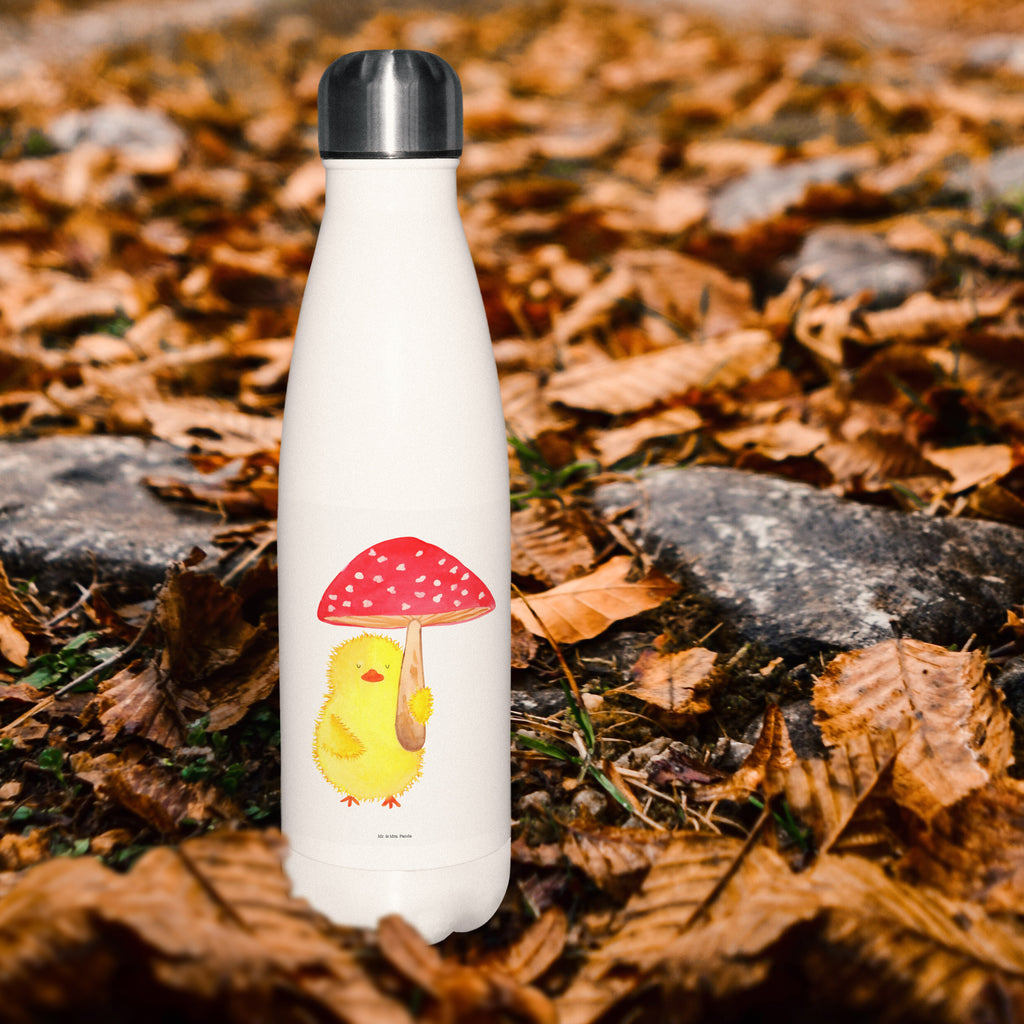 Thermosflasche Küken Fliegenpilz Isolierflasche, Thermoflasche, Trinkflasche, Thermos, Edelstahl, Ostern, Osterhase, Ostergeschenke, Osternest, Osterdeko, Geschenke zu Ostern, Ostern Geschenk, Ostergeschenke Kinder, Ostern Kinder, Küken, Fliegenpilz, Glückspilz, Frohe Ostern, Ostergrüße