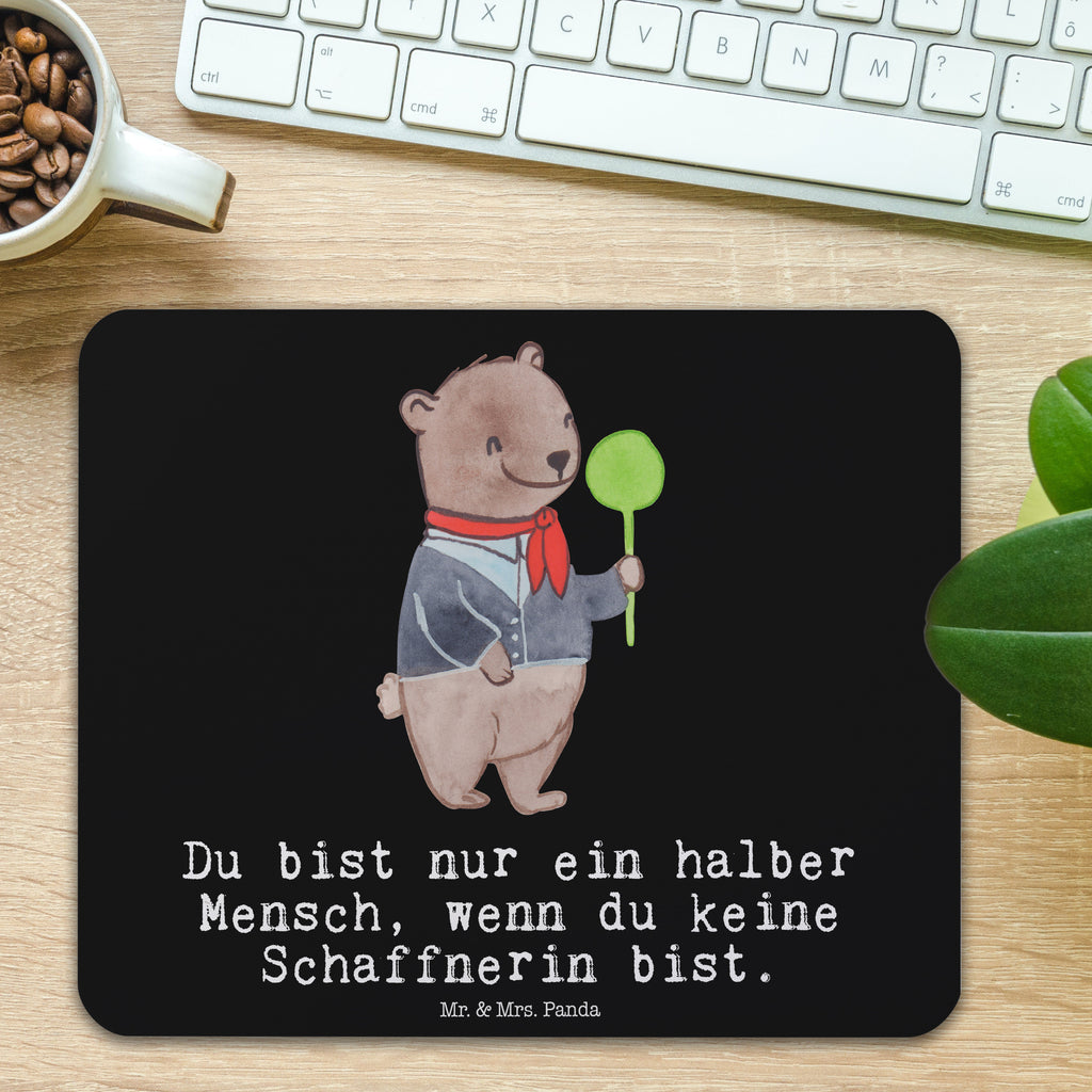 Mauspad Schaffnerin mit Herz Mousepad, Computer zubehör, Büroausstattung, PC Zubehör, Arbeitszimmer, Mauspad, Einzigartiges Mauspad, Designer Mauspad, Mausunterlage, Mauspad Büro, Beruf, Ausbildung, Jubiläum, Abschied, Rente, Kollege, Kollegin, Geschenk, Schenken, Arbeitskollege, Mitarbeiter, Firma, Danke, Dankeschön