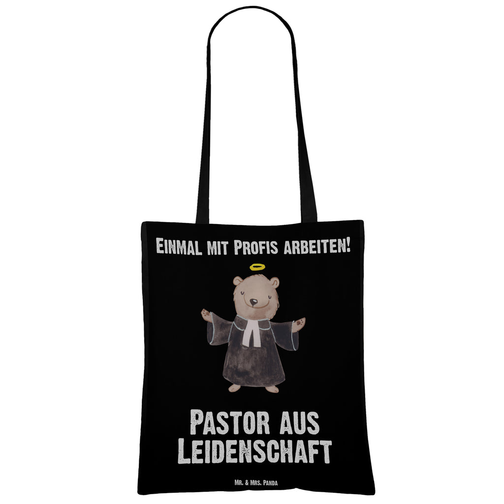 Tragetasche Pastor aus Leidenschaft Beuteltasche, Beutel, Einkaufstasche, Jutebeutel, Stoffbeutel, Tasche, Shopper, Umhängetasche, Strandtasche, Schultertasche, Stofftasche, Tragetasche, Badetasche, Jutetasche, Einkaufstüte, Laptoptasche, Beruf, Ausbildung, Jubiläum, Abschied, Rente, Kollege, Kollegin, Geschenk, Schenken, Arbeitskollege, Mitarbeiter, Firma, Danke, Dankeschön, Pastor, Diener Gottes<br />Geistlicher, Pfarrer, Prediger<br />Priester, Theologe, Kirche