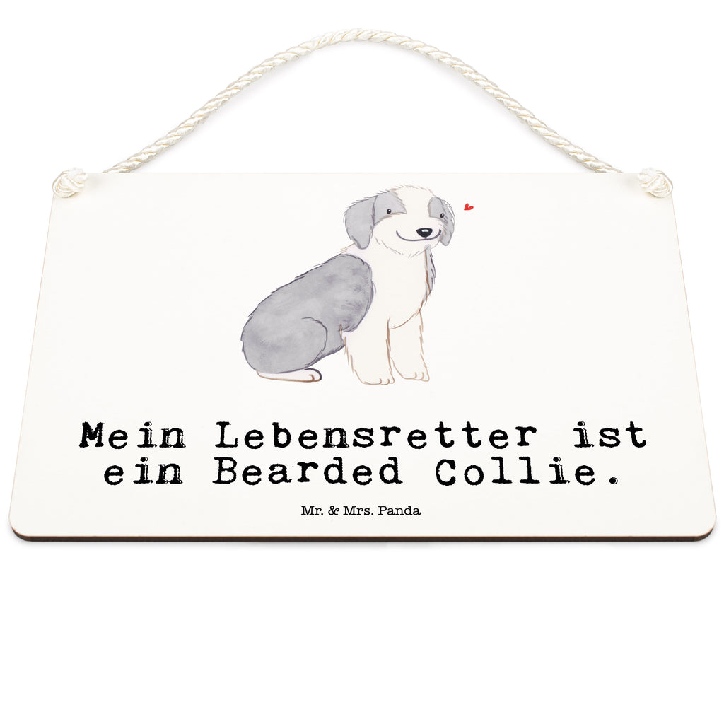 Deko Schild Bearded Collie Lebensretter Dekoschild, Deko Schild, Schild, Tür Schild, Türschild, Holzschild, Wandschild, Wanddeko, Hund, Hunderasse, Rassehund, Hundebesitzer, Geschenk, Tierfreund, Schenken, Welpe, Bearded Collie, britischer Hütehund