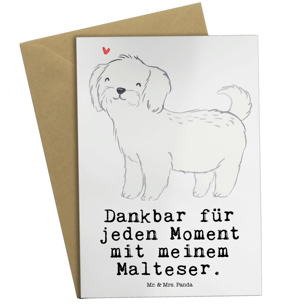 Grußkarte Malteser Moment Grußkarte, Klappkarte, Einladungskarte, Glückwunschkarte, Hochzeitskarte, Geburtstagskarte, Karte, Ansichtskarten, Hund, Hunderasse, Rassehund, Hundebesitzer, Geschenk, Tierfreund, Schenken, Welpe, Malteser