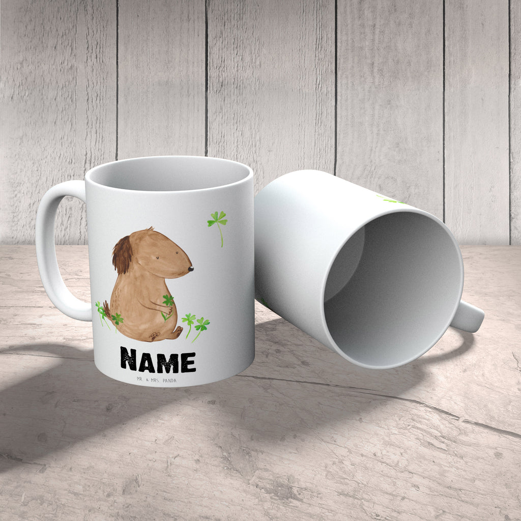 Personalisierte Tasse Hund Kleeblatt Personalisierte Tasse, Namenstasse, Wunschname, Personalisiert, Tasse, Namen, Drucken, Tasse mit Namen, Hund, Hundemotiv, Haustier, Hunderasse, Tierliebhaber, Hundebesitzer, Sprüche, Kleeblatt, Glück, Tagträume, Motivation, Neuanfang, Geschenk, Glücksbringer, Selbstliebe, Achtsamkeit