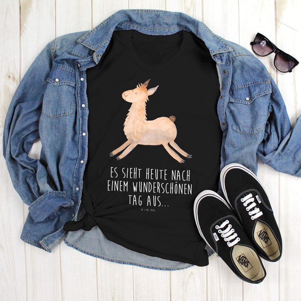 T-Shirt Standard Lama Springen T-Shirt, Shirt, Tshirt, Lustiges T-Shirt, T-Shirt mit Spruch, Party, Junggesellenabschied, Jubiläum, Geburstag, Herrn, Damen, Männer, Frauen, Schlafshirt, Nachthemd, Sprüche, Lama, Alpaka, Lamas, Lieblingstag, Happy day, fröhlich, Glück, Freundin, Liebeskummer, Neustart, guten Morgen, Start, Prüfung, Abitur