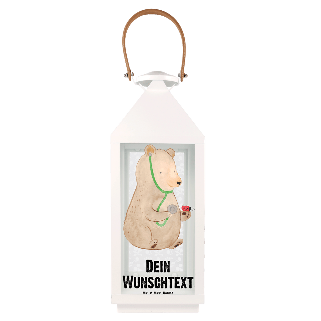 Personalisierte Deko Laterne Bär Arzt Gartenlampe, Gartenleuchte, Gartendekoration, Gartenlicht, Laterne kleine Laternen, XXL Laternen, Laterne groß, Bär, Teddy, Teddybär, Arzt, Ärztin, Doktor, Professor, Doktorin, Professorin