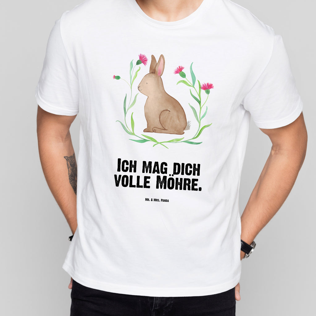 T-Shirt Standard Hase sitzend T-Shirt, Shirt, Tshirt, Lustiges T-Shirt, T-Shirt mit Spruch, Party, Junggesellenabschied, Jubiläum, Geburstag, Herrn, Damen, Männer, Frauen, Schlafshirt, Nachthemd, Sprüche, Ostern, Osterhase, Ostergeschenke, Osternest, Osterdeko, Geschenke zu Ostern, Ostern Geschenk, Ostergeschenke Kinder, Ostern Kinder, Frohe Ostern, Ostergrüße, Osterblume, Liebe, Grüße, Hase, Kaninchen