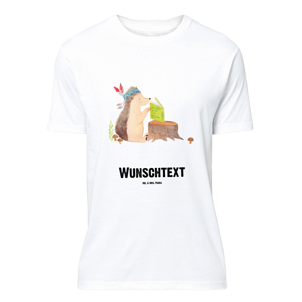 Personalisiertes T-Shirt Igel Federschmuck T-Shirt Personalisiert, T-Shirt mit Namen, T-Shirt mit Aufruck, Männer, Frauen, Waldtiere, Tiere, Igel, Indianer, Abenteuer, Lagerfeuer, Camping